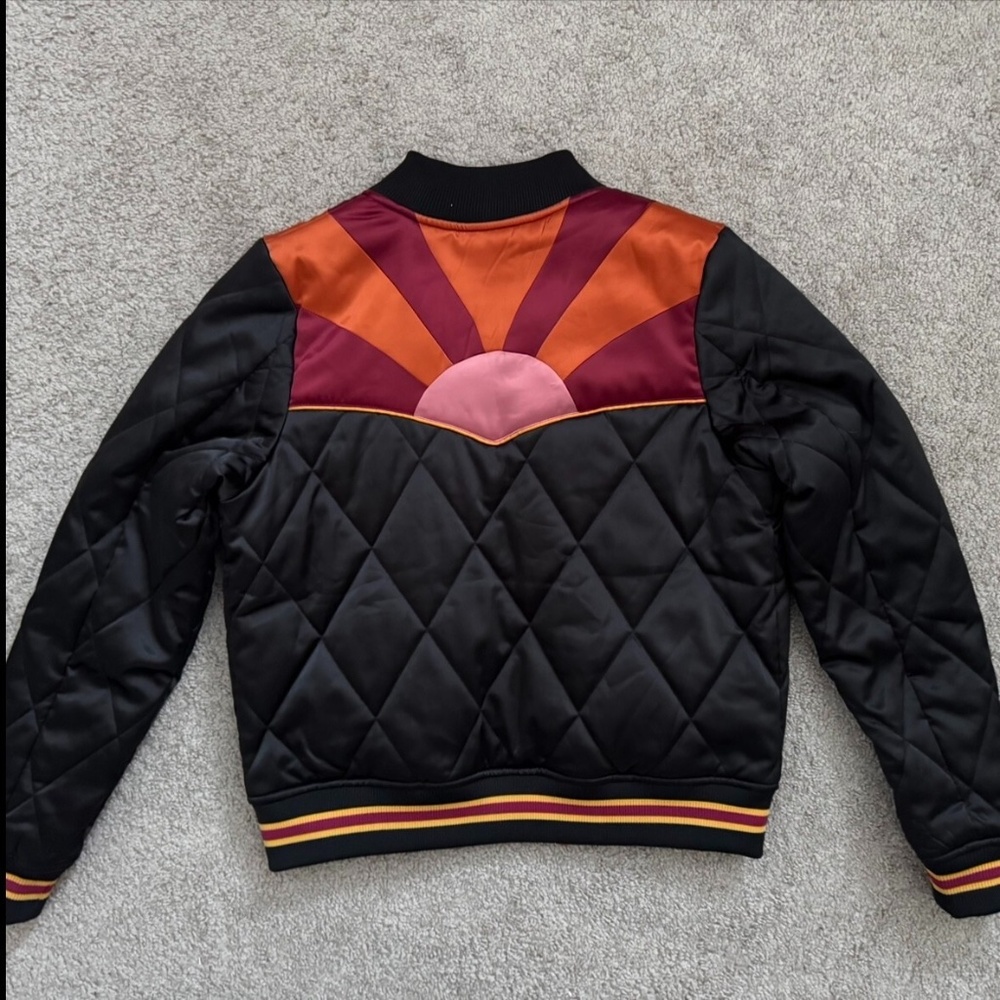 Classic Rock Couture Black Rising Sun Bomber Jacket